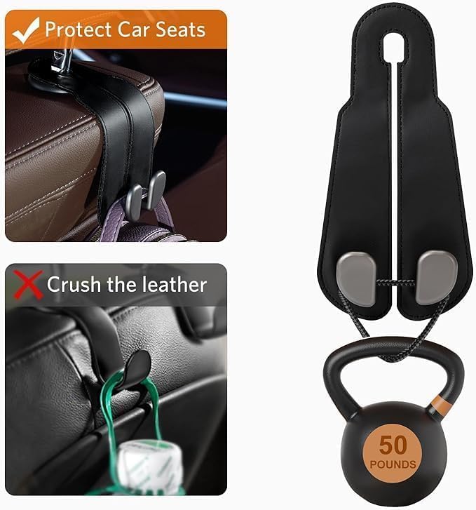 (BUY 2 GET 4) Leather car backSeat holders (Pack of 5)