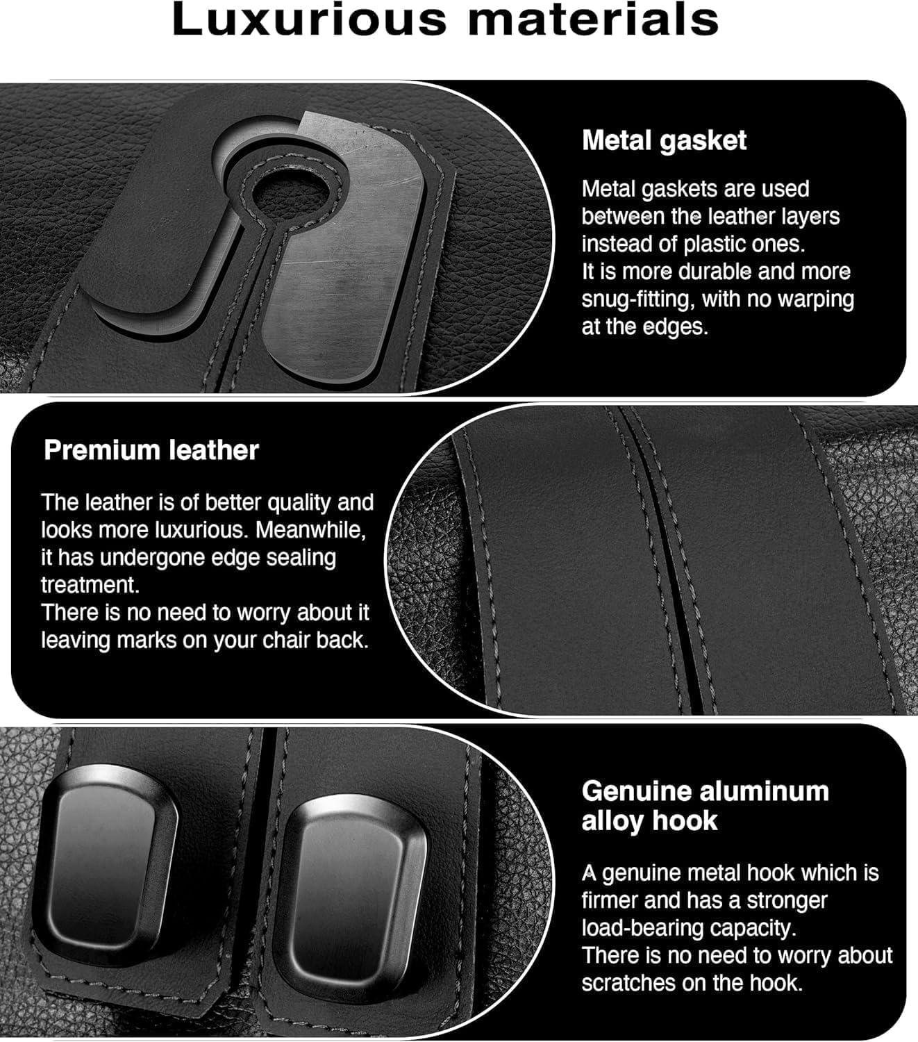 (BUY 2 GET 4) Leather car backSeat holders (Pack of 5)