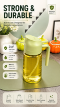 This oil dispenser facilitates controlled pouring, thereby minimizing waste and enhancing precision during cooking.
